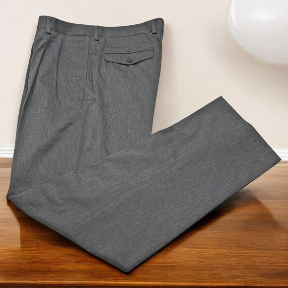 Banana Republic Charcoal Wool Tailored Slim Fit Dress Trouser - Picture 1 of 9